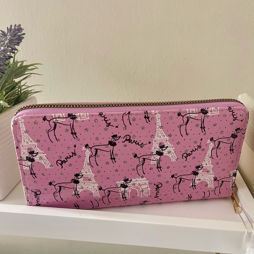 Pink Parisian Print Wallet - Picture 3 of 4